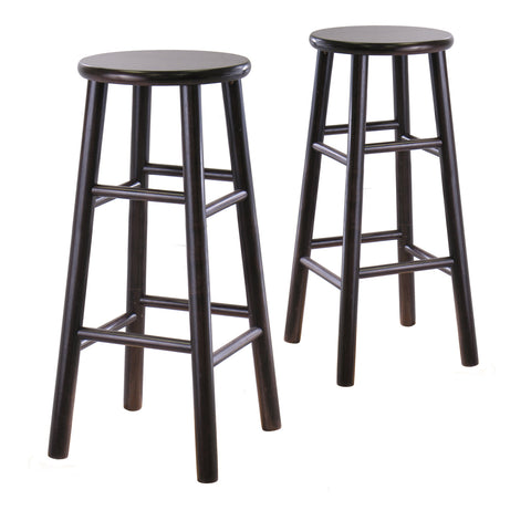 Tabby 2-Pc 30" Bar Stool Set Dark Espresso