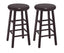 Oakley 2-Pc 24" Swivel Seat Bar Stool Set Dark Espresso