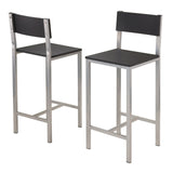 Hanley 3-pc High Table with 2 High Back Stools