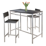 Hanley 3-pc High Table with 2 High Back Stools