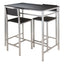 Hanley 3-pc High Table with 2 High Back Stools