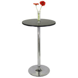 Spectrum Pub Table 24" Round, Black with Chrome