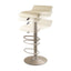 Single Airlift Swivel Stool with Beige PVC Seat