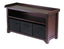 Verona Storage Bench with 3 Foldable  Black Color Fabric Baskets