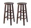 Pacey 2-Pc 29" Bar Stool Set Antique Walnut