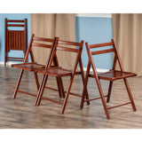 Robin 4-PC Folding Chair Set Walnut