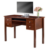 Emmett Writing Desk with pull out keyboard and two drawers plus a file drawer
