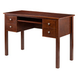 Emmett Writing Desk with pull out keyboard and two drawers plus a file drawer