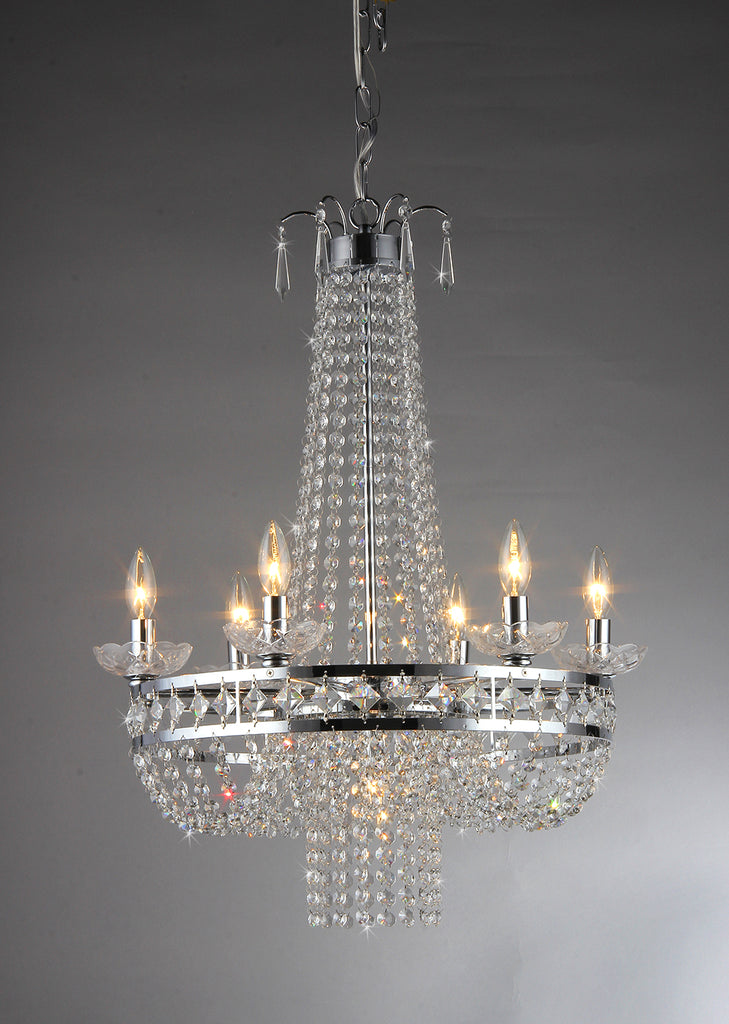 Crystal Chrome Finish Pendant Lamp