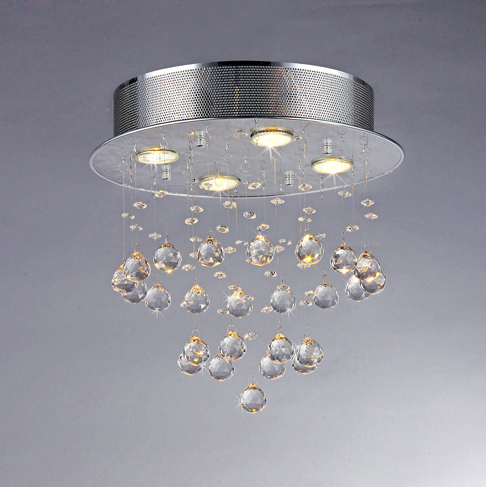 Marks Crystal 5-light Chrome Chandelier