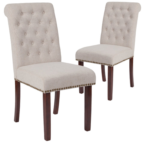 2 Pk. HERCULES Series Parsons Chair with Rolled Back, Nail Head Trim