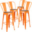 4 Pk. 30"" High Metal Barstool with Back and Wood Seat