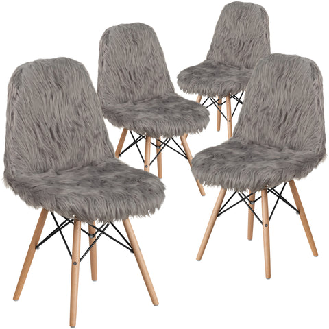 4 Pk. Shaggy Dog Accent Chair