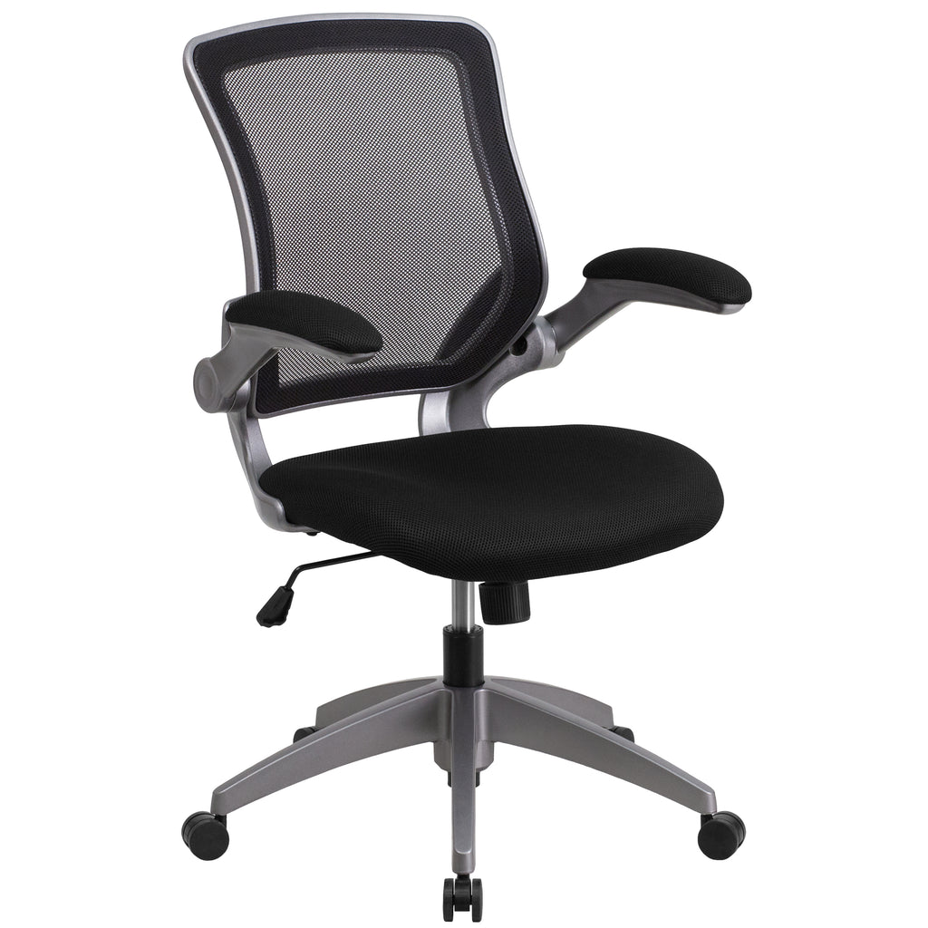Mid-Back Mesh Swivel Task Chair with Frame and Flip-Up Arms