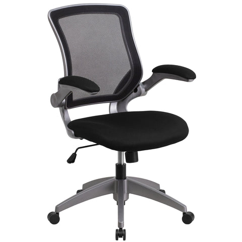 Mid-Back Mesh Swivel Task Chair with Frame and Flip-Up Arms