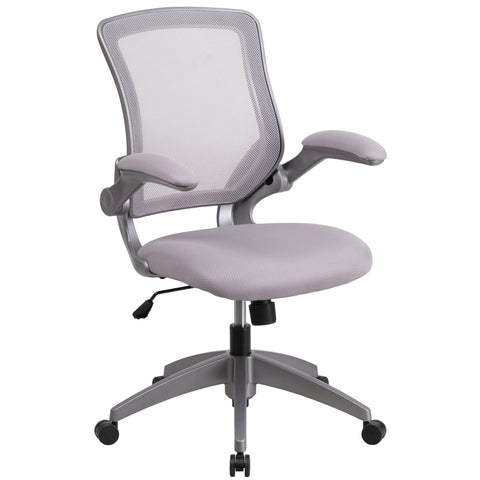 Mid-Back Mesh Swivel Task Chair with Frame and Flip-Up Arms