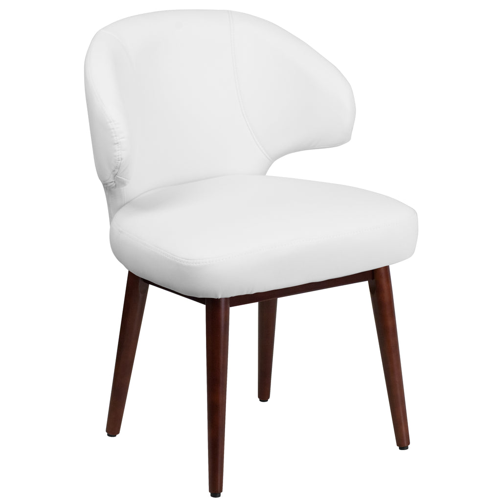 Comfort Back Series Reception-Lounge-Office Chair with Walnut Legs
