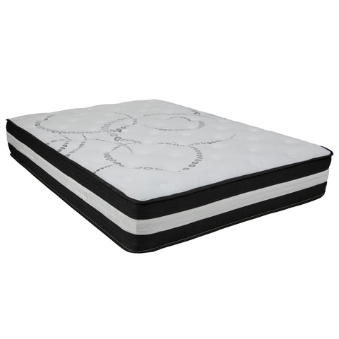 Capri Comfortable Sleep 12 Inch Foam and Pocket Spring Mattress, Full in a Box