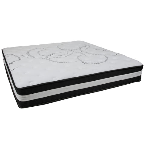 Capri Comfortable Sleep 12 Inch Foam and Pocket Spring Mattress, King in a Box