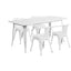 31.5'' x 63'' Rectangular Metal Indoor-Outdoor Table Set with 4 Arm Chairs