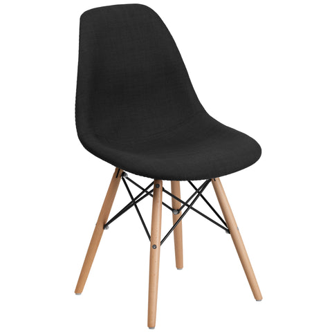 Elon Series Fabric Chair with Wood Base
