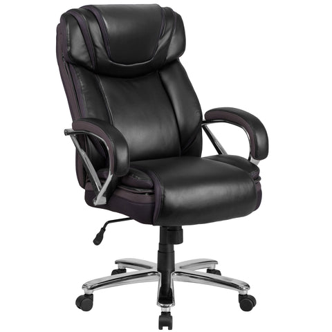 HERCULES Series 500 lb. Capacity Big & Tall Leather Executive Swivel Office Chair with Extra Wide Seat