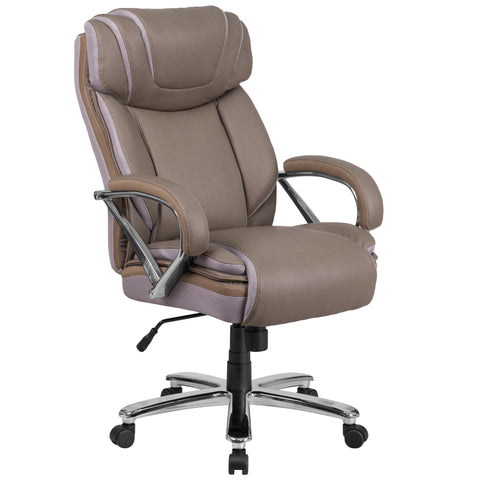 HERCULES Series 500 lb. Capacity Big & Tall Leather Executive Swivel Office Chair with Extra Wide Seat
