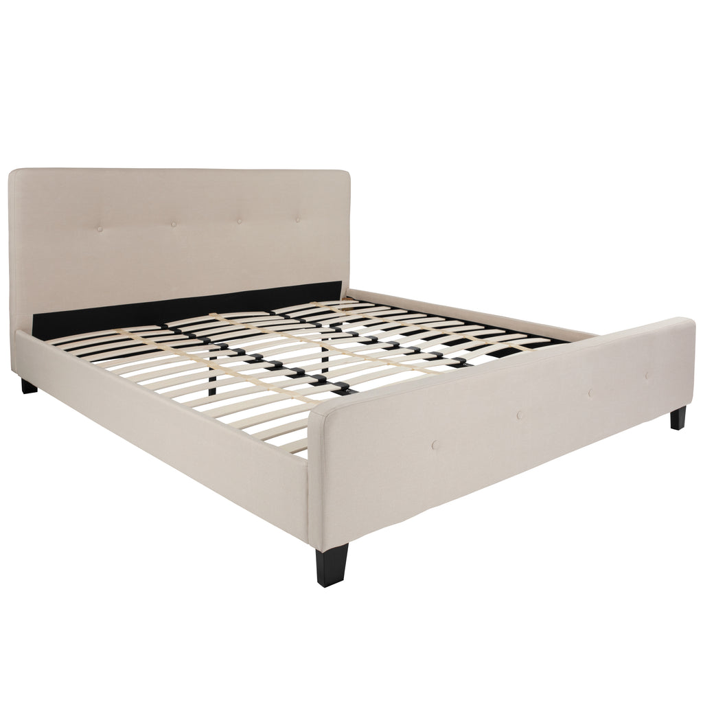 Tribeca King Size Tufted Upholstered Platform Bed