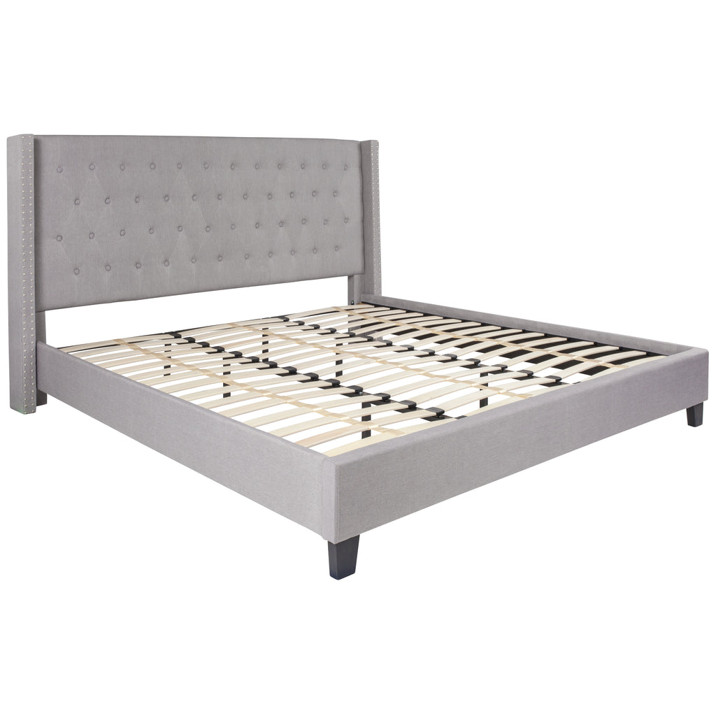 Riverdale King Size Tufted Upholstered Platform Bed