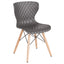 Bedford Contemporary Design Plastic Chair with Wooden Legs