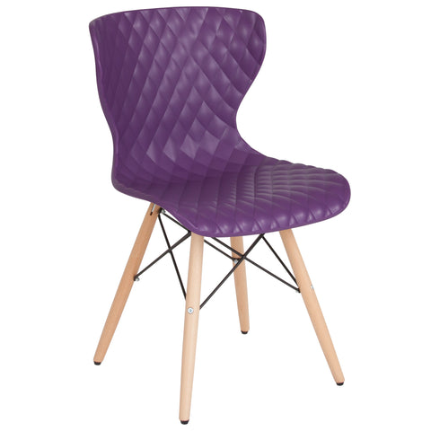 Bedford Contemporary Design Plastic Chair with Wooden Legs