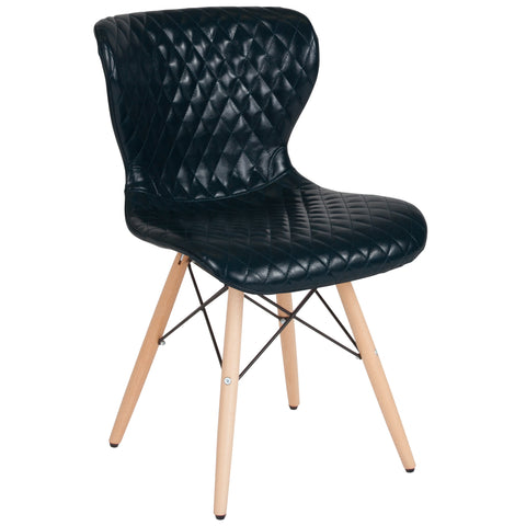 Riverside Contemporary Upholstered Chair with Wooden Legs