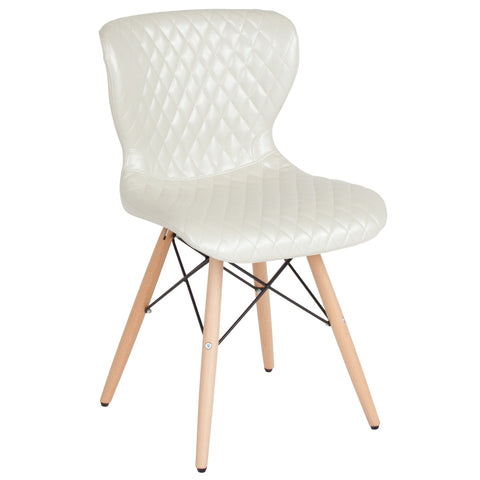 Riverside Contemporary Upholstered Chair with Wooden Legs
