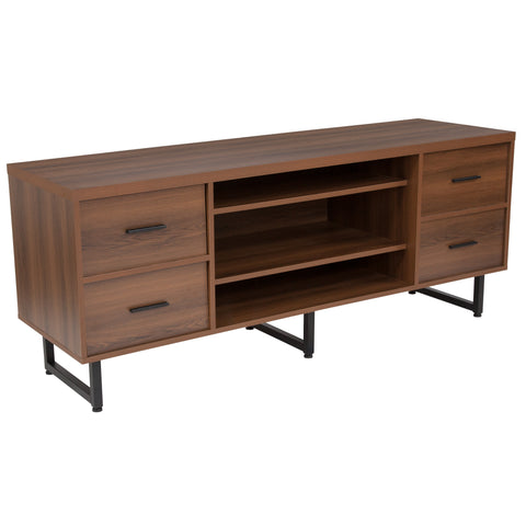 Lincoln Collection TV Stand in Wood Grain Finish