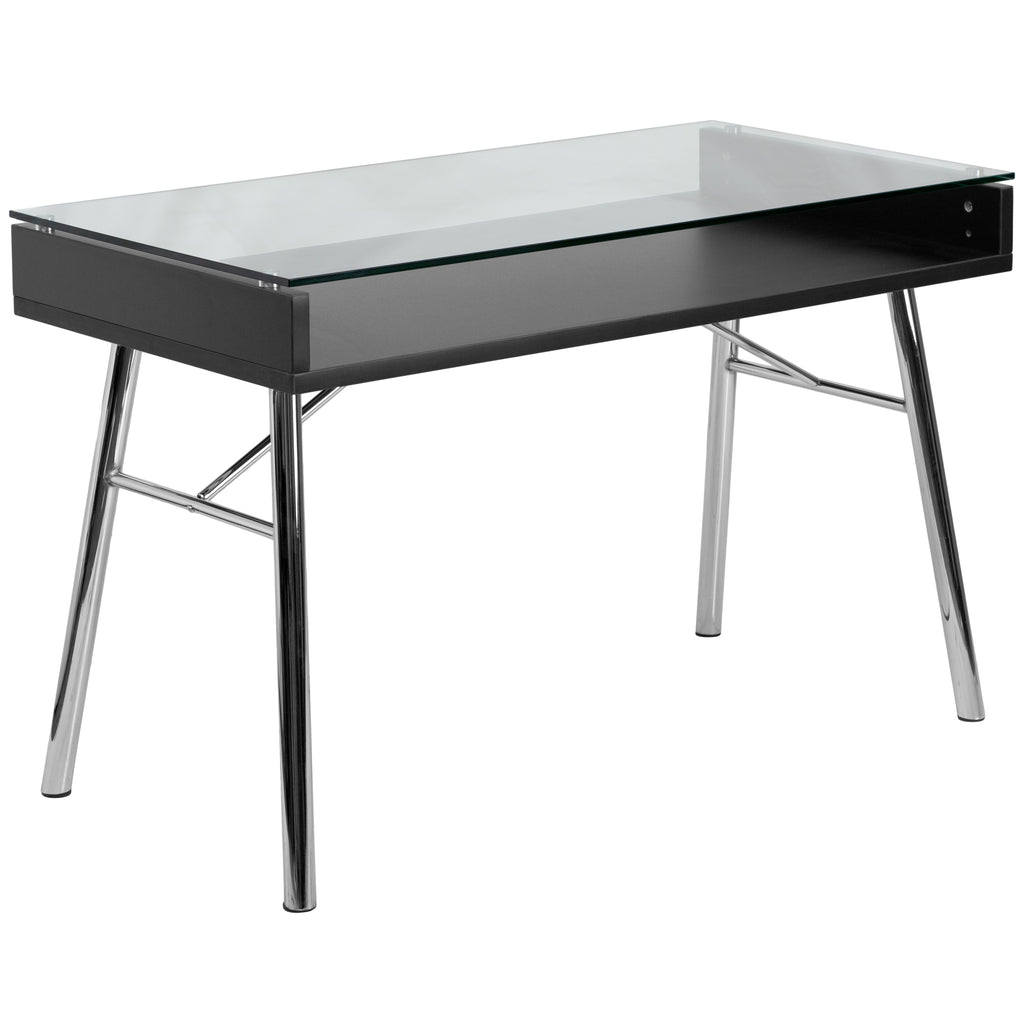 Brettford Desk with Tempered Glass Top