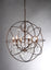Edwards Antique Bronze and Crystal 24-inch Sphere Chandelier