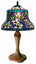 Tiffany-style Blue Table Lamp: Tiffany-style Sunflower Accent Table Lamp