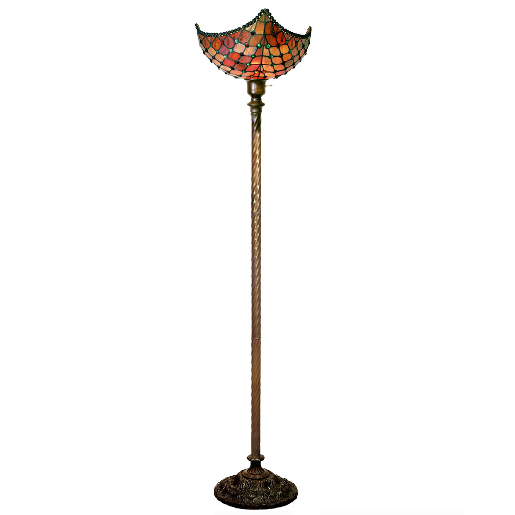 Tiffany-style Beaded Torchiere: Tiffany-style Royal Torchiere