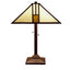 Tiffany-style White Mission-style Table Lamp