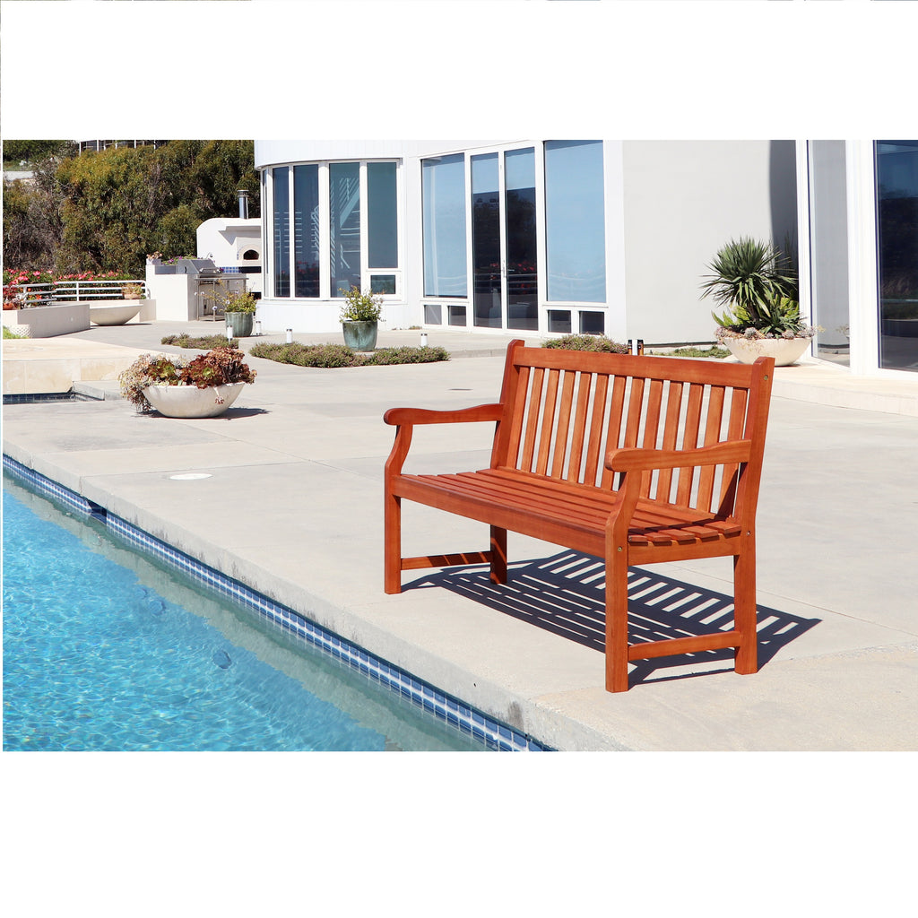 Baltic 5-foot Eucalyptus Wood Garden Bench