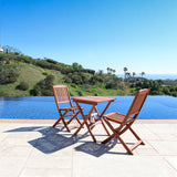 Outdoor  Eucalyptus Wood  Bistro Set 1