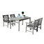 Renaissance Eco-friendly 5-piece Outdoor Hand-scraped Hardwood Hardwood Dining Set with Rectangle Table and Arm Chairs