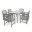 Renaissance Eco-friendly 7-piece Outdoor Hand-scraped Hardwood Hardwood Dining Set with Rectangle Table and Arm Chairs