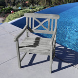 Renaissance Outdoor Hand-scraped Hardwood Hardwood Arm Chair