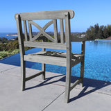 Renaissance Outdoor Hand-scraped Hardwood Hardwood Arm Chair