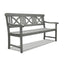 Renaissance Outdoor Hand-scraped Hardwood Hardwood Bench Cross Style