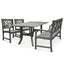 Renaissance Rectangular Table - Bench- Arm ChairOutdoor Hand-scraped Hardwood Hardwood Dining Set