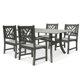 Renaissance Rectangular Table & Arm ChairOutdoor Hand-scraped Hardwood Hardwood Dining Set 2