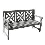 Renaissance Outdoor Hand-scraped Hardwood Hardwood Bench Diag Style