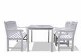 Bradley Rectangular Table & Arm ChairOutdoor Wood Dining Set 10